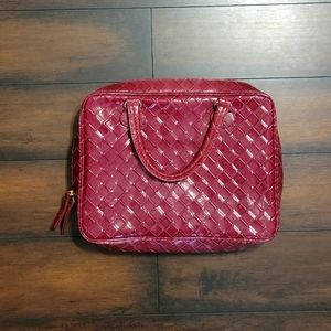 Estée Lauder Red Faux Leather Large Bag